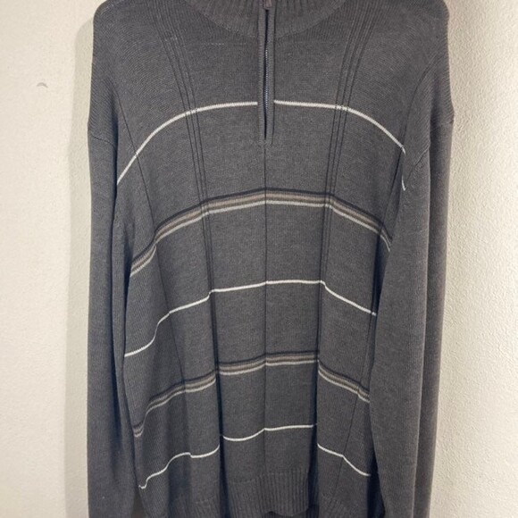 PGA Tour [Quarter Zip] Men's-Size XXL Brown Long Sleeve Sweater - Picture 2 of 8